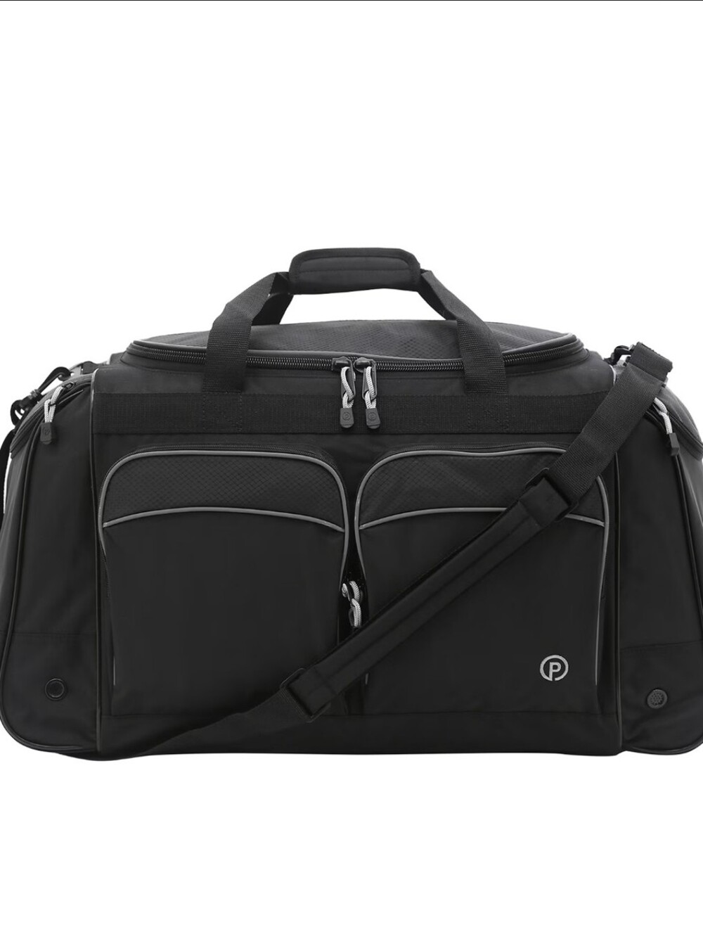 Protege Black Duffel Bag Large Travel Vacation Gym Work Multi Compartments